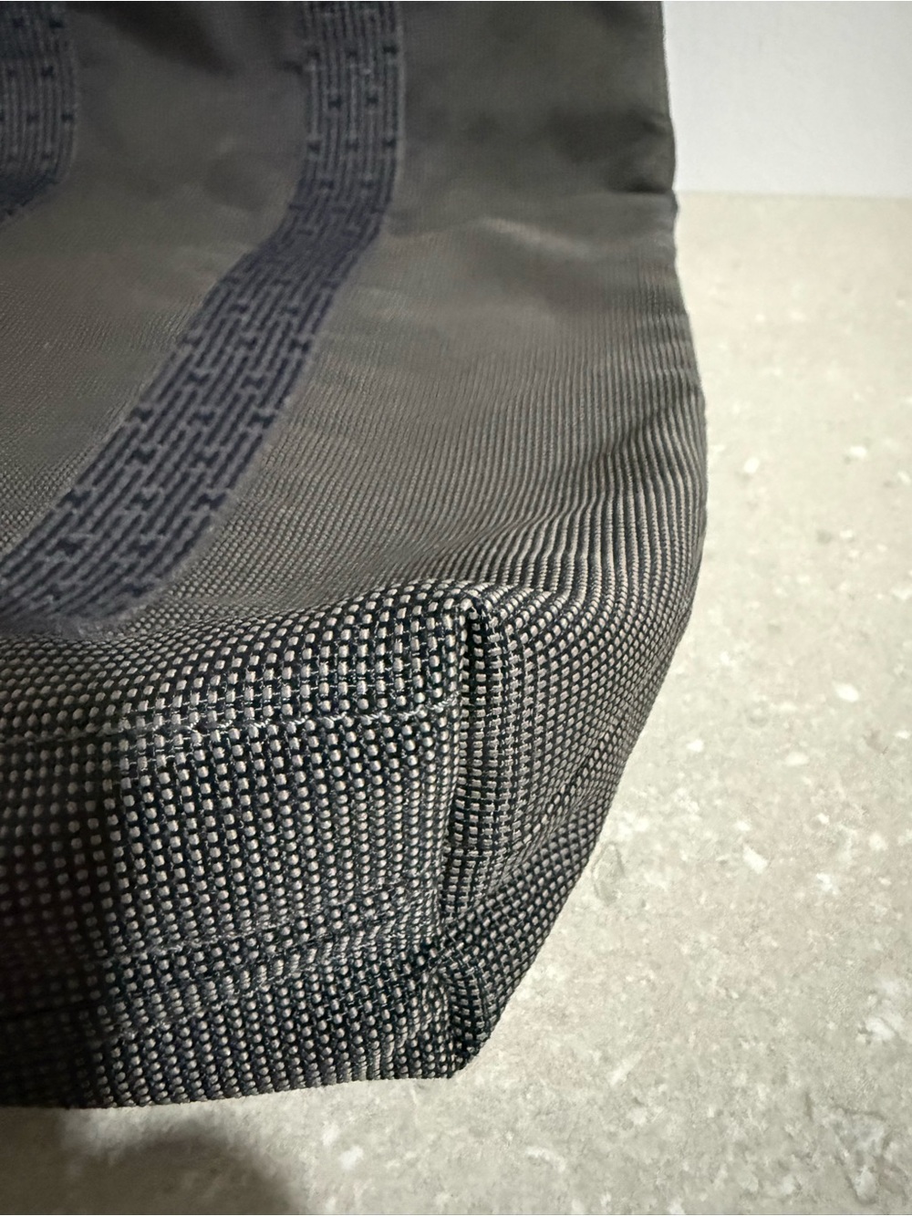 Hermes Toile Herline Canvas Cabas Tote Bag In Gray - Picture 4 of 14